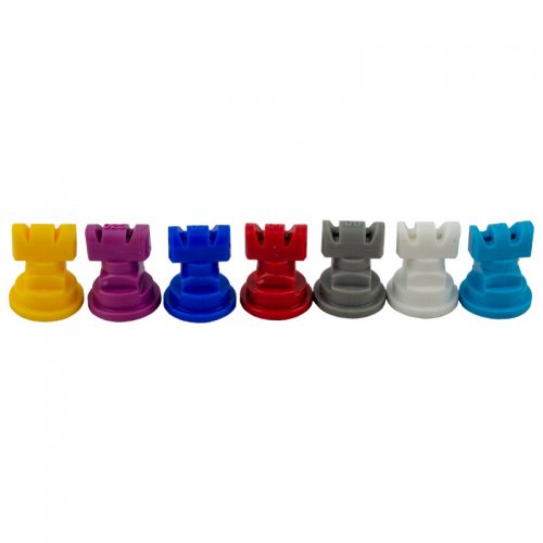 TeeJet Turbo Twinjet Spray Tips - Yellow, Violet, Blue, Red, Gray, White, Blue