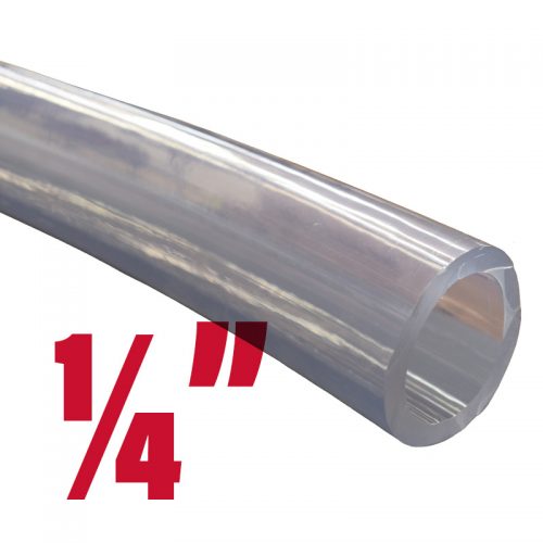 Clear Vinyl Tubing/Sight Gauge Hose with a width of 0.25"