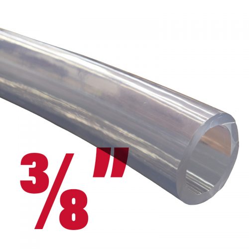 Clear Vinyl Tubing/Sight Gauge Hose with a width of 3/8"