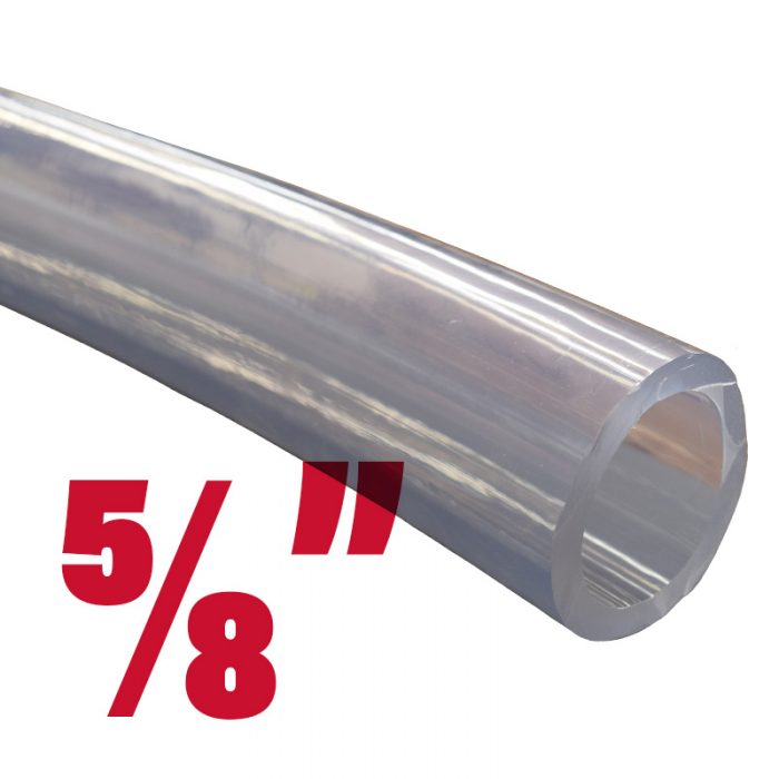 Clear Vinyl Tubing/Sight Gauge Hose with a width of 5/8"
