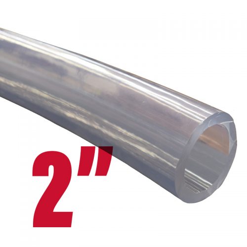 Clear Vinyl Tubing/Sight Gauge Hose with a width of 2"