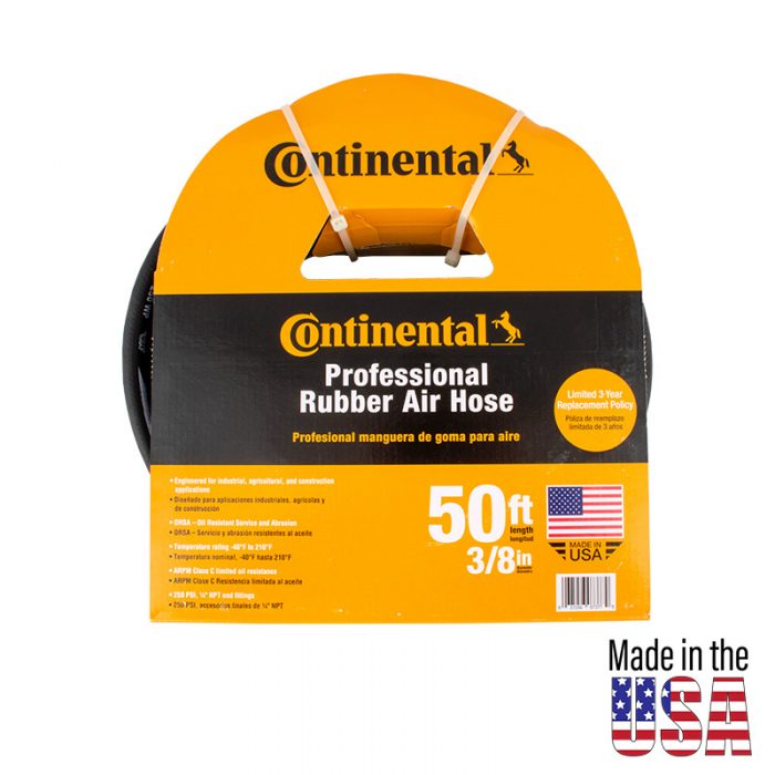 USA Continental Professional Rubber Air Hose. 3/8" x 50'